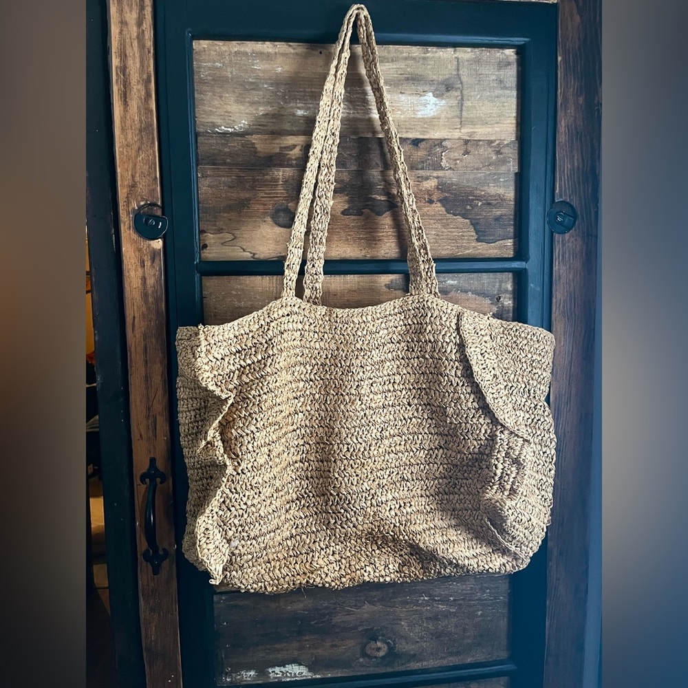 Natural Woven Tote Bag